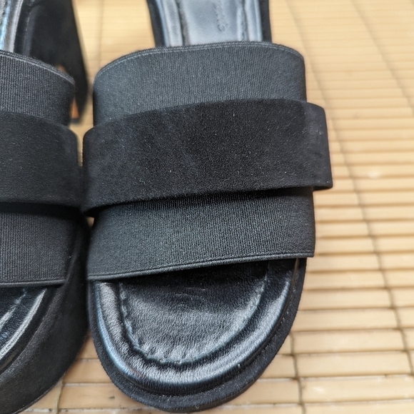 Robert Clergerie Paris "Etore" Platform Ankle Buckle Sandals in Black Suede Wome - Picture 7 of 13